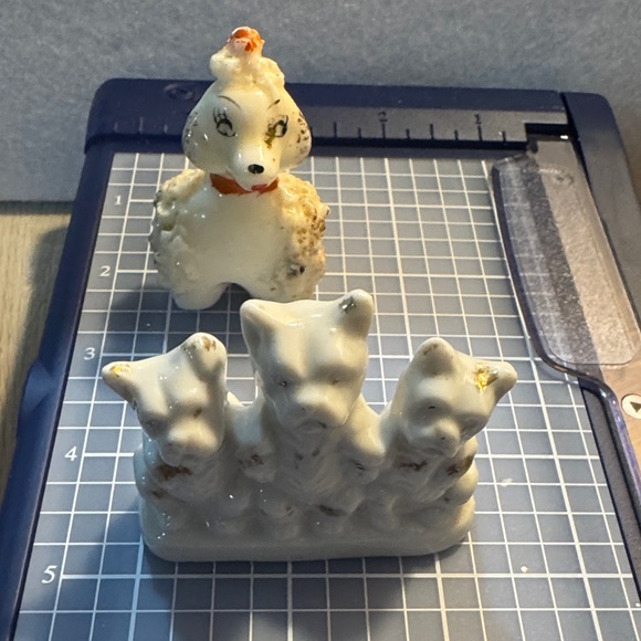 Vintage spaghetti poodle and Japan Terrier Ceramic Dog Figurines MCM - Picture 12 of 12